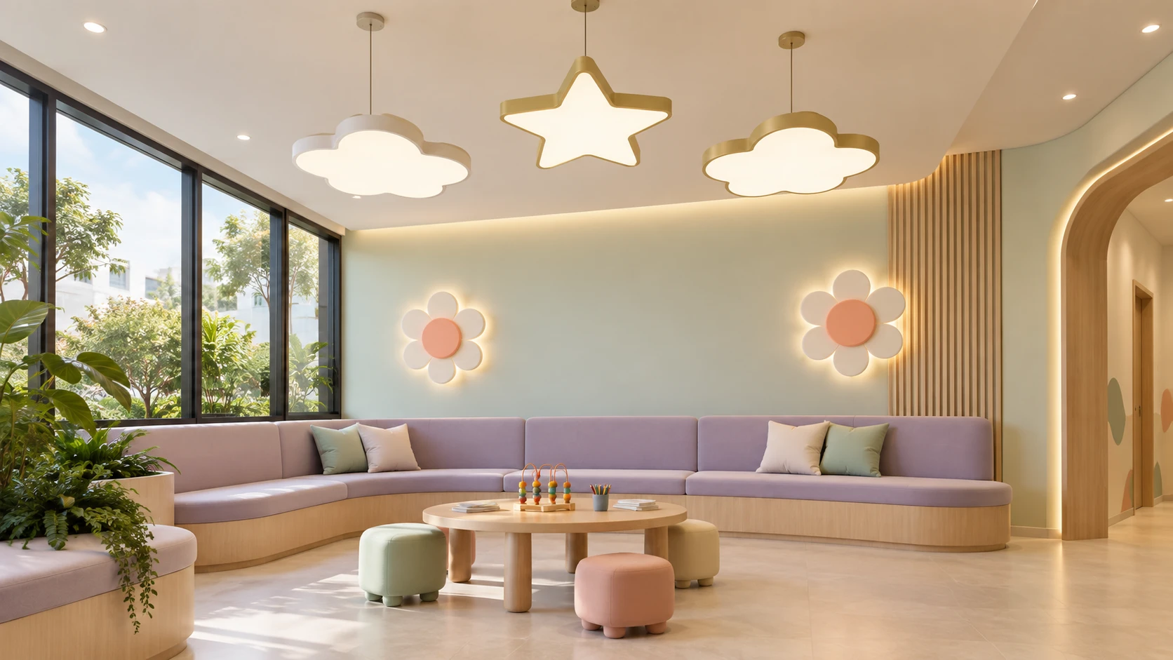 Sala de espera: nuvens e estrelas — proposta especial Aladin criada com IA