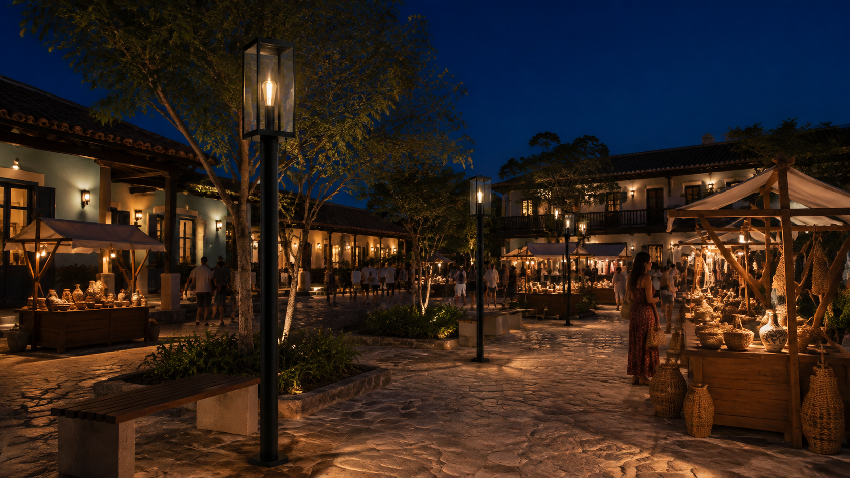 Conceito criado com IA: Feira de artesanato em um resort